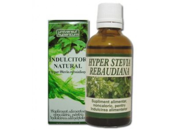 Universul Hypericum - Hiper Stevia Repaudiana - Indulcitor natural lichid 50 ml